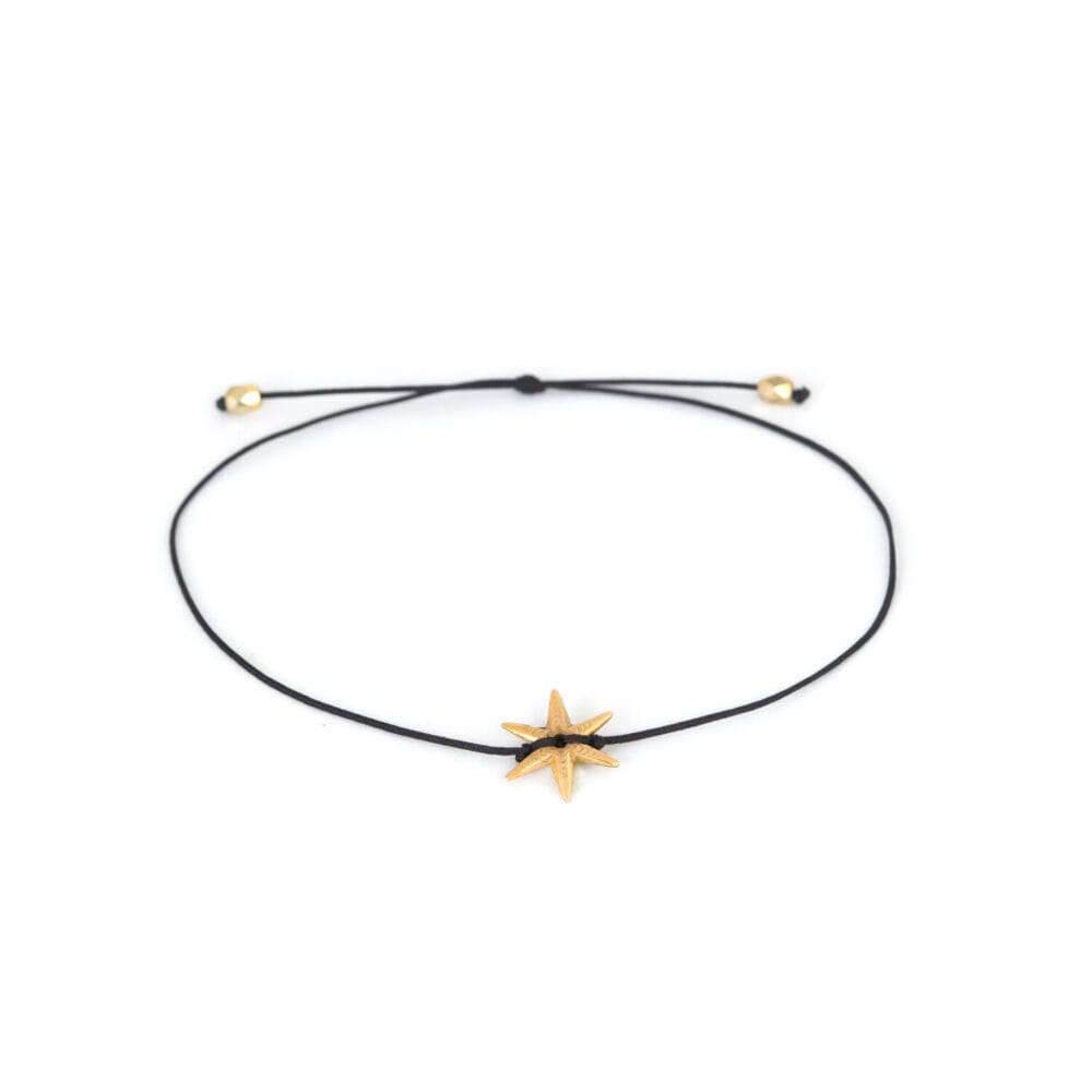 Pulsera pita dije estrella porra bronce