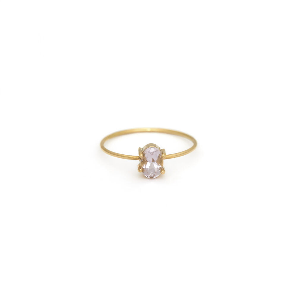 Anillo morganita oval