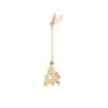 Hanging caterpillar earring
