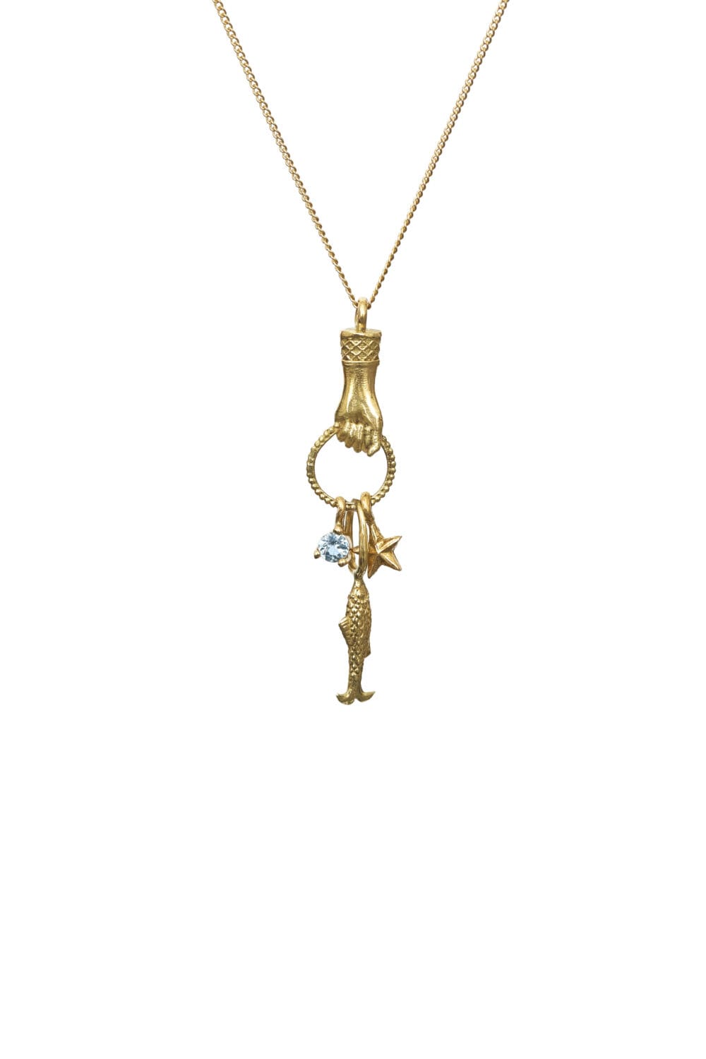 Collar mano protectora en oro