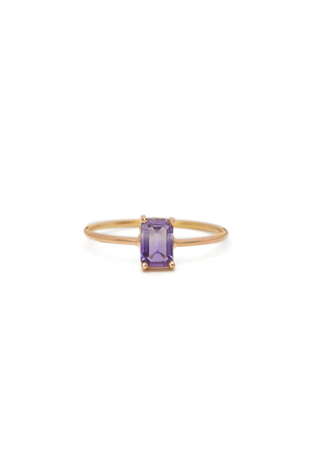 Anillo baguette amatista oro (pieza única)