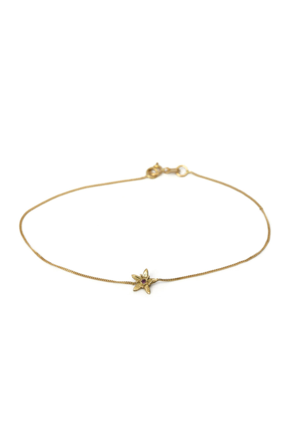 Pulsera flor de jade oro